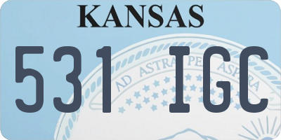 KS license plate 531IGC