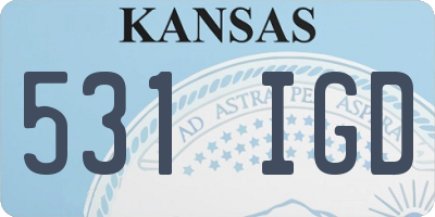 KS license plate 531IGD