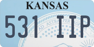 KS license plate 531IIP