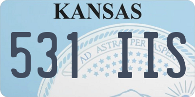KS license plate 531IIS
