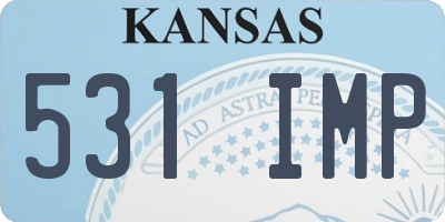 KS license plate 531IMP