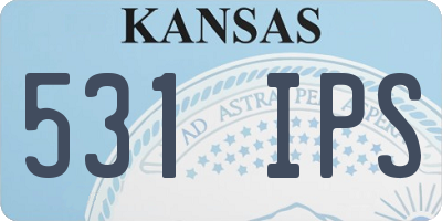 KS license plate 531IPS