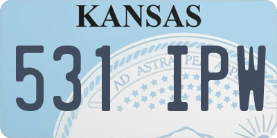 KS license plate 531IPW