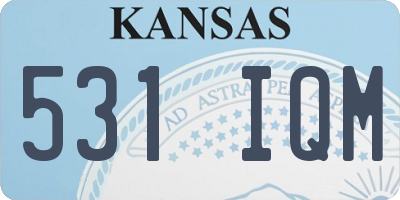 KS license plate 531IQM