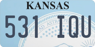 KS license plate 531IQU