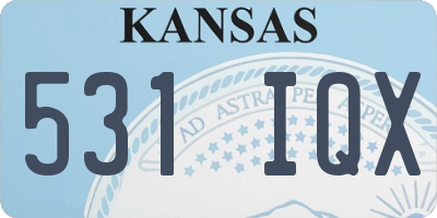 KS license plate 531IQX