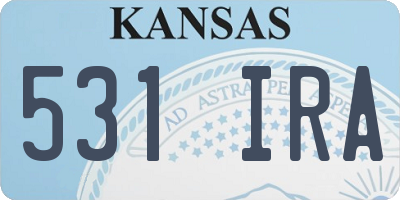 KS license plate 531IRA