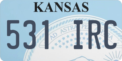 KS license plate 531IRC