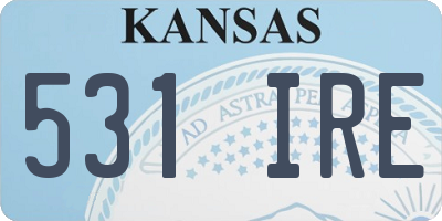KS license plate 531IRE