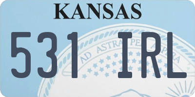 KS license plate 531IRL