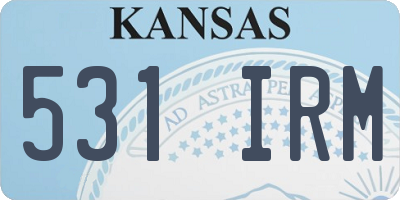 KS license plate 531IRM