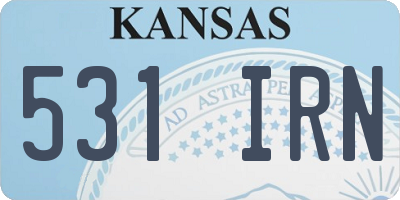 KS license plate 531IRN