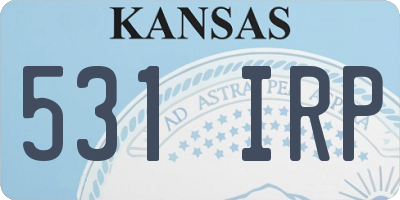 KS license plate 531IRP