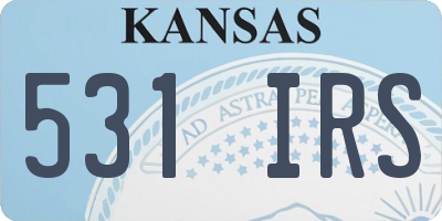 KS license plate 531IRS