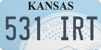 KS license plate 531IRT
