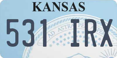 KS license plate 531IRX