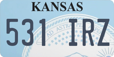 KS license plate 531IRZ