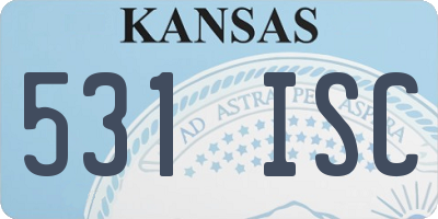 KS license plate 531ISC