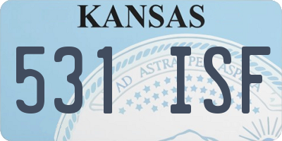 KS license plate 531ISF
