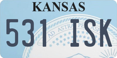 KS license plate 531ISK
