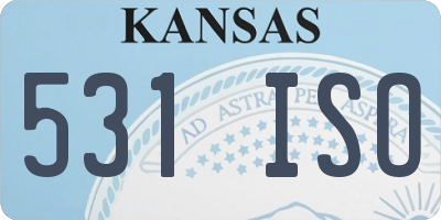 KS license plate 531ISO