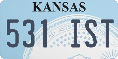 KS license plate 531IST