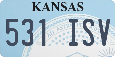 KS license plate 531ISV