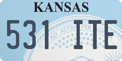 KS license plate 531ITE
