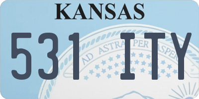 KS license plate 531ITY