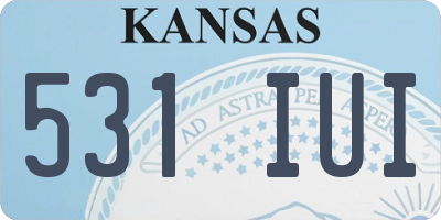 KS license plate 531IUI