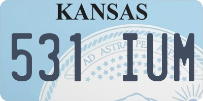 KS license plate 531IUM