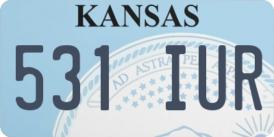KS license plate 531IUR