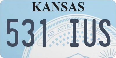 KS license plate 531IUS