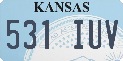 KS license plate 531IUV