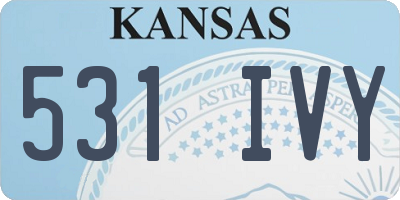 KS license plate 531IVY