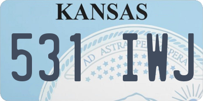 KS license plate 531IWJ