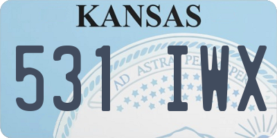 KS license plate 531IWX