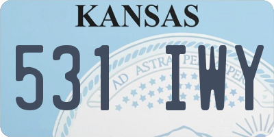 KS license plate 531IWY