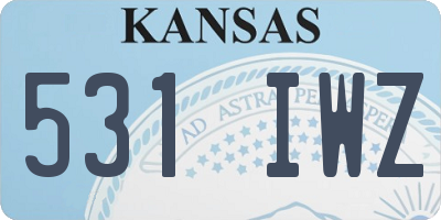 KS license plate 531IWZ