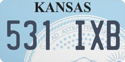 KS license plate 531IXB