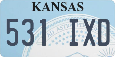 KS license plate 531IXD