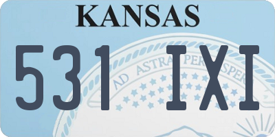 KS license plate 531IXI