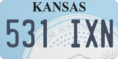 KS license plate 531IXN
