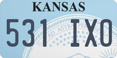 KS license plate 531IXO