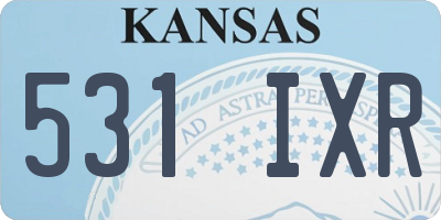 KS license plate 531IXR