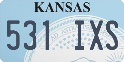 KS license plate 531IXS