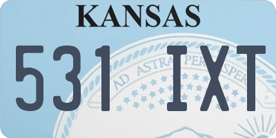 KS license plate 531IXT