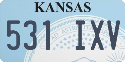 KS license plate 531IXV