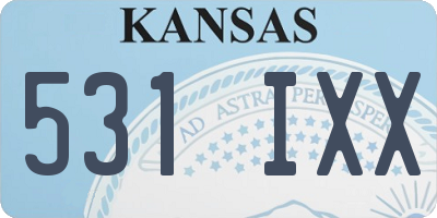 KS license plate 531IXX