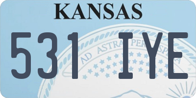 KS license plate 531IYE